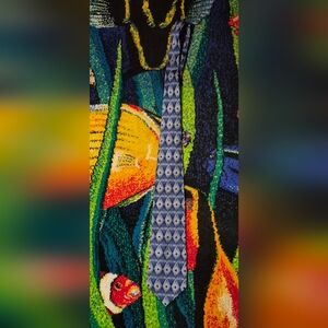 NFL Blue and Gray Patterned Tie